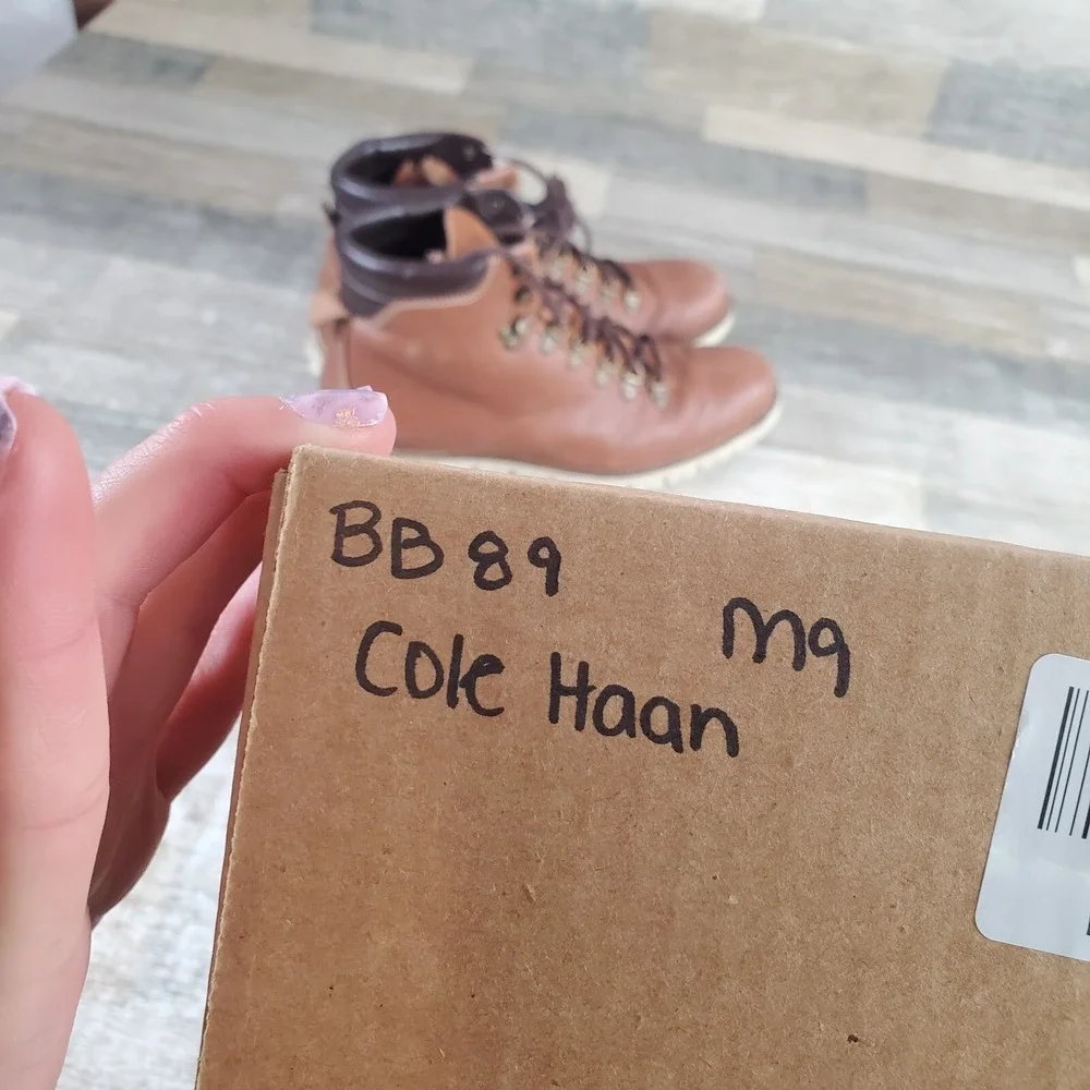 Cole Haan Zerogrand Mens Boots Sz 9 M Brown Leather Waterproof Hiking Boots‎